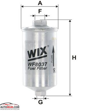 Фильтр топлива WIX WF8037 (Audi,Ford,Fiat,VW,Volvo)