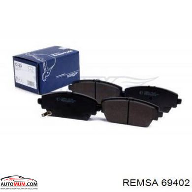 REMSA 69402-AF колодки тормозные передние (Accord VII>98;Primera>02)