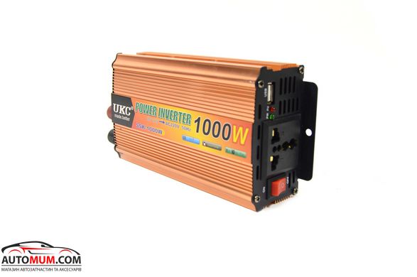 Перетворювач напруги 12V-220V 1000W +USB "UKS"