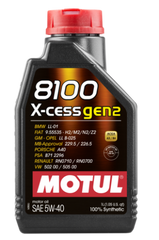 Моторное масло MOTUL 8100 X-сess gen2 5W-40 A3/B4 (BMW,MB,VW,GM,Renault) - 1л