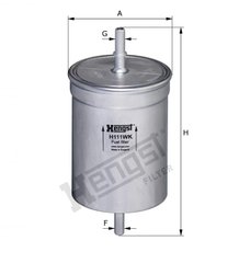 Фильтр топлива HENGST H111WK (WK730/1) (WV Group)