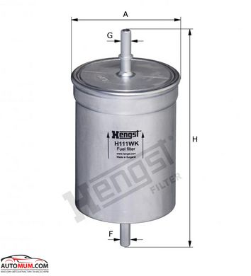 Фільтр палива HENGST H111WK (WK730/1) (WV Group)