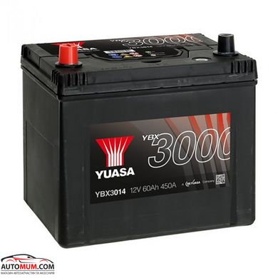 Акумулятор Yuasa YBX3014 SMF 60Ah Asia - 500A