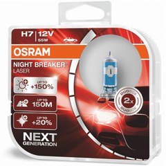Лампа галогенна H7 OSRAM 64210 NL-HCB-DUO (РX26d)12V 55W (+150%)-кт2шт