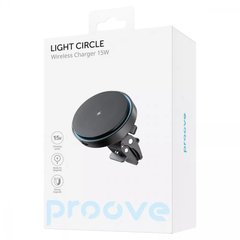 Держатель для мобильного телефона Proove Light Circle 15W с беспроводной зарядкой(в дефлектор)