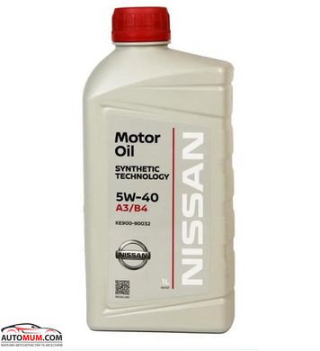 Моторное масло NISSAN KE90090032 Motor Oil 5W-40 - 1л