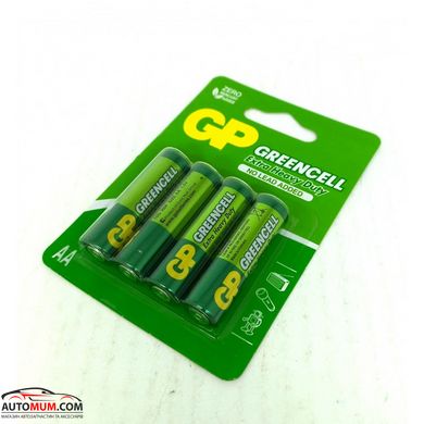 Батарейка GP GREENCELL 1.5V, сольова 15G-2UE4, R6,AA