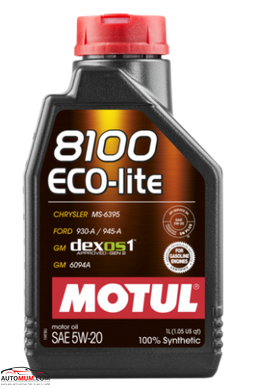 Моторное масло MOTUL 8100 Eco-Lite 5W-20 SN ILSAC GF-6a - 1л