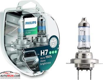 Лампа галогенная H7 PHILIPS 12972 XVPS2 X-treme VISION (PX26d) 12V 55W (+150%)-2шт