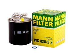Фільтр палива MANN WK820/2x (MB Sprinter-II CDi)>09г)