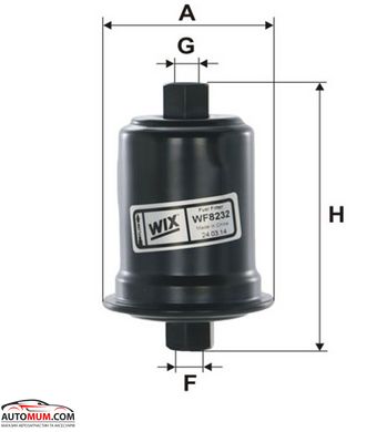 Фільтр палива WIX WF8232 (KL522) (Landcruiser 2,7i 16V;3,4i 24V>96г)