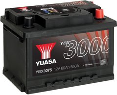 Акумулятор Yuasa YBX3075 SMF 60Ah низький (Євро) – 550A