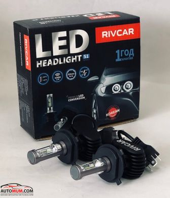 Світлодіодні лампи з обманкою RIVCAR Premium M1 H4 15000LM--2шт