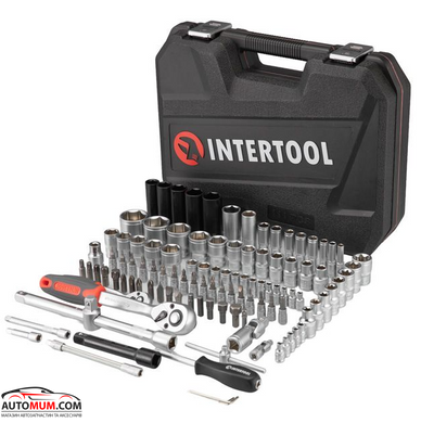 Набір інструментів INTERTOOL ET-9111 Impact (комірки,насадки,головки 1/2, 1/4 6 гр.) -111 од.